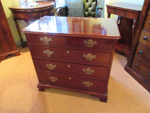 Small George III Period Mahogany Chest of Drawers