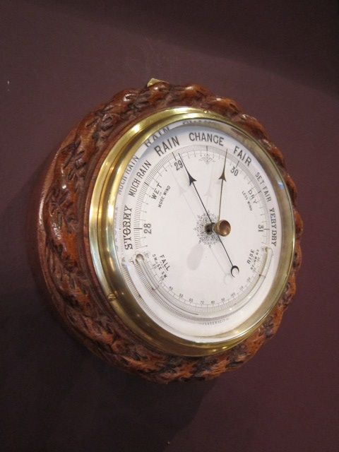 Top Quality Victorian Polished Oak Ships Barometer