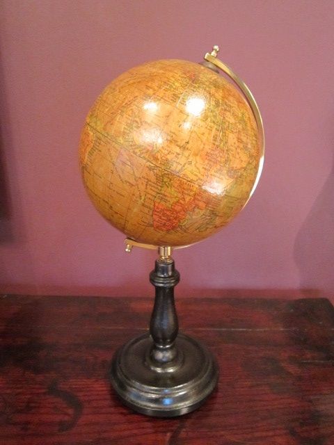 1920'S Geographia 6" Paper Mache Terrestrial Globe