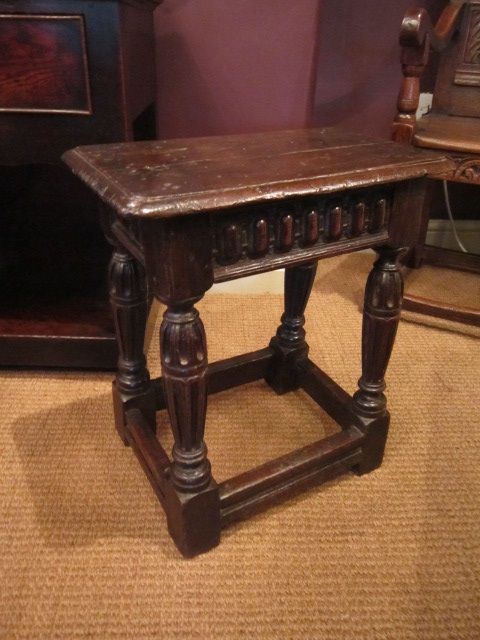 Superb Mid Georgian Period Oak Joint Stool