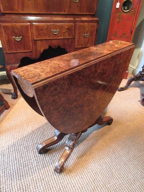 Finest Victorian Burr Wulnut Sutherland Table