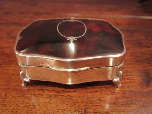 Top Quality George V Period Silver & Tortoiseshell Ring Box