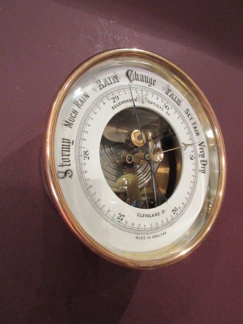 Mid Victorian Skeletonised Marine Barometer