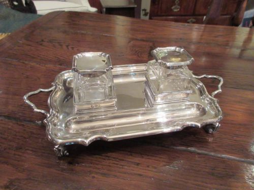 Top Quality Edwardian Period Silver Inkstand