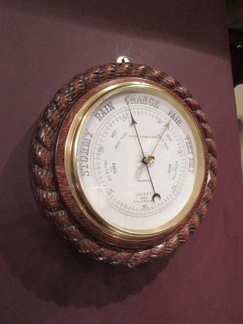 Large Victorian Rhodes of Bradford Barometer