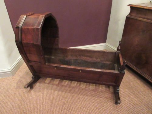 Original George II Period Mahogany Cradle