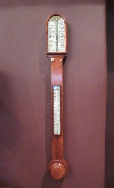 Superb Mid Victorian Figured Walnut Stick Barometer