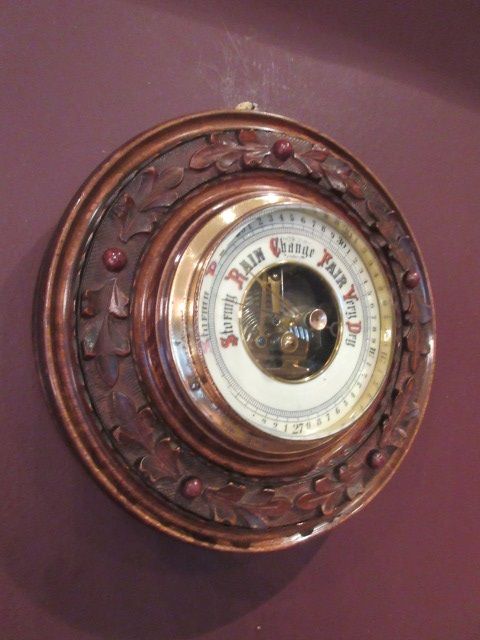 High Quality Victorian Walnut Carved Barometer