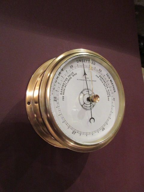 Top Quality Victorian Bulkhead Rnli Marine Barometer