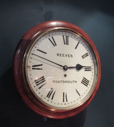 Late Victorian Single Fusee Portsmouth Wall Clock