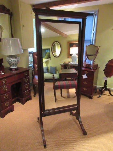 Top Quality Early Victorian Mahogany Cheval Mirror