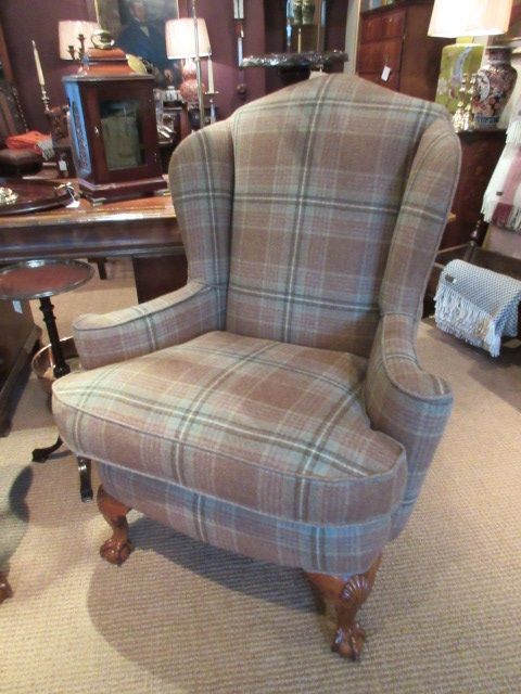 Superb Victorian Upholstered Wing Armchair