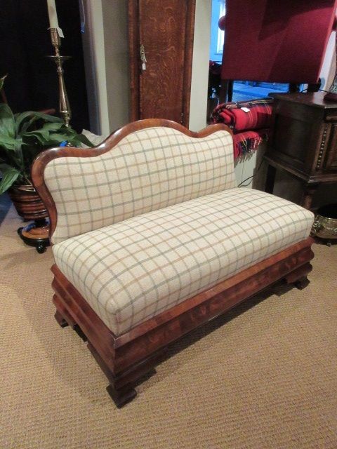 Early Victorian Upholstered Occasional Settee
