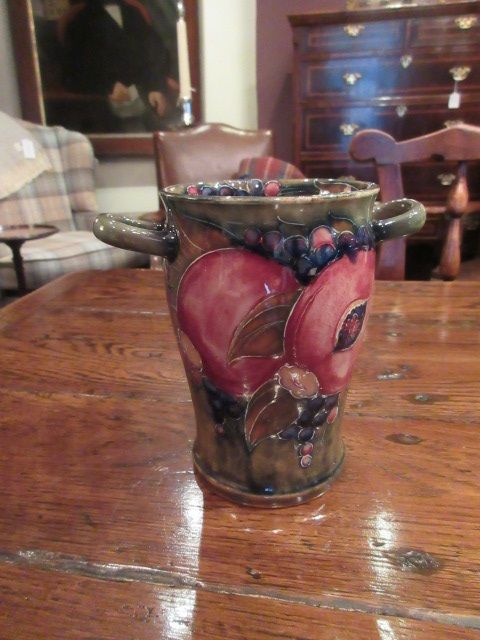 Early Moorcroft Pomegranate on Ochre Vase