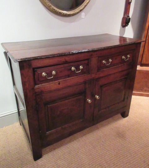 Superb George I Period Oak Two Drawer Dresser