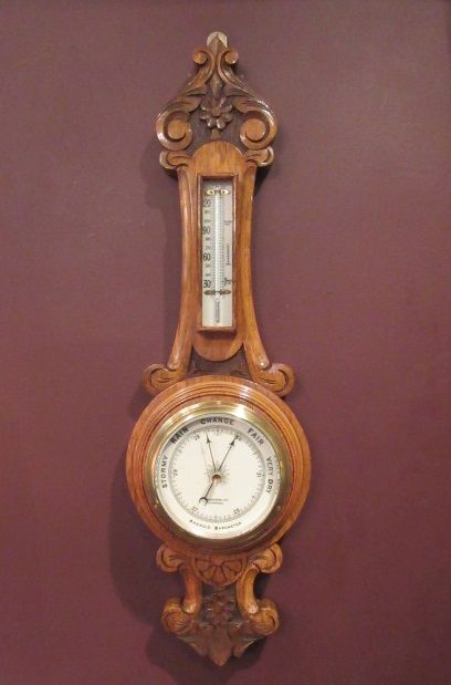 Top Quality Victorian Polished Oak Banjo Barometer
