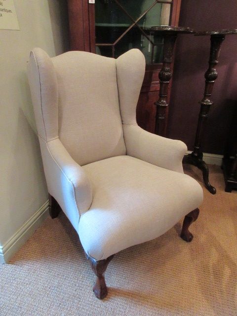 Top Quality Mid 19th Century Upholstered Wing Armchair
