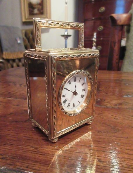 Top Quality Edwardian Period Silver Gilt Carriage Clock