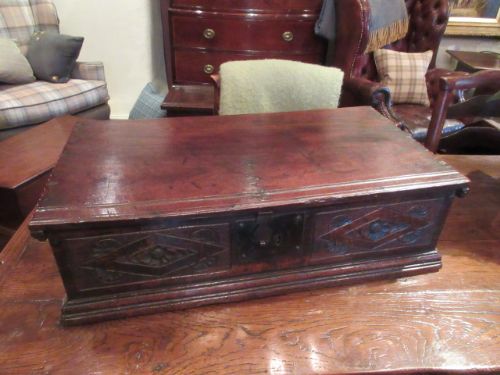 Very Original William & Mary Oak Bible Box