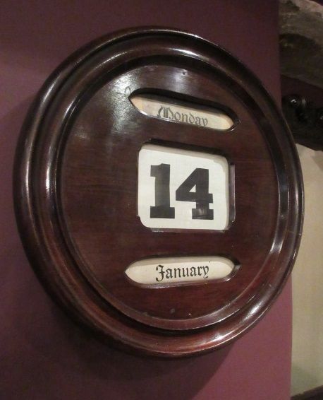 Victorian Polished Mahogany Perpetual Wall Calendar