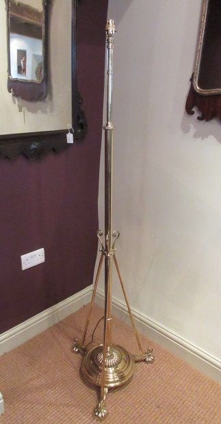 High Quality Victorian Cast Brass Lamp Standard