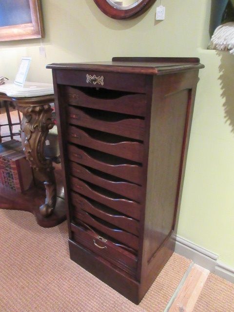 Edwardian Period Polished Oak Filing Cabinet