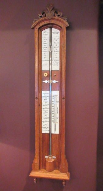 Rare Victorian Polished Oak London Fitzroy Barometer