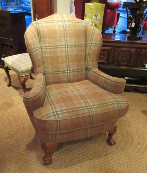Superb Victorian Upholstered Wing Armchair