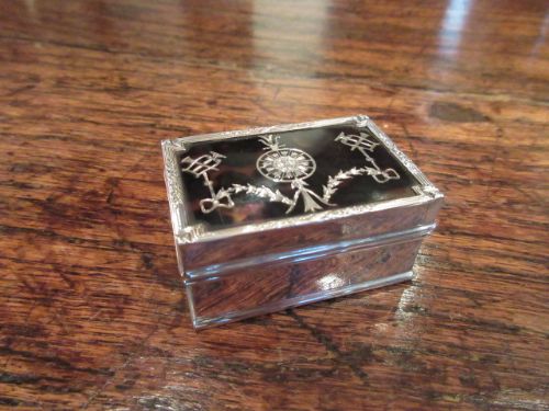 Fine George V Period Silver & Tortoiseshell Table Box