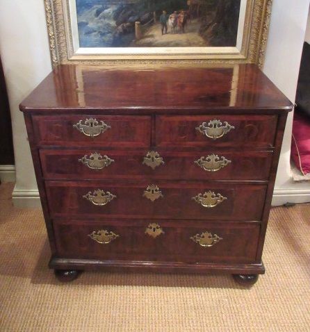 Superb William & Mary Period Walnut Inlaid Chest