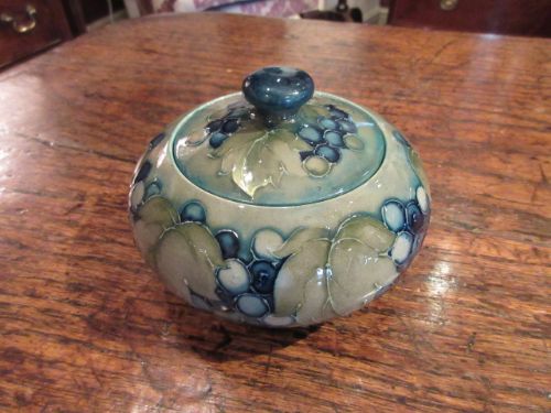 Moorcroft Leaf & Berries on Celandon Lidded Jar