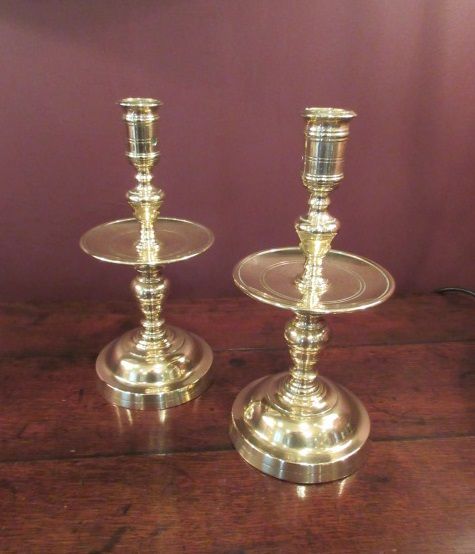 Top Quality George III Period Drip Tray Candlesticks