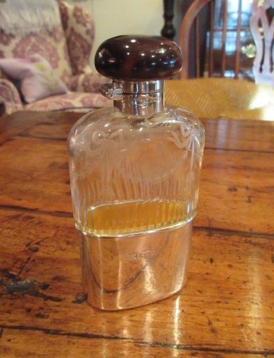 Fine George V Period Silver & Tortoiseshell Hip Flask
