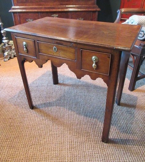 George III Period Polished Oak Lowboy