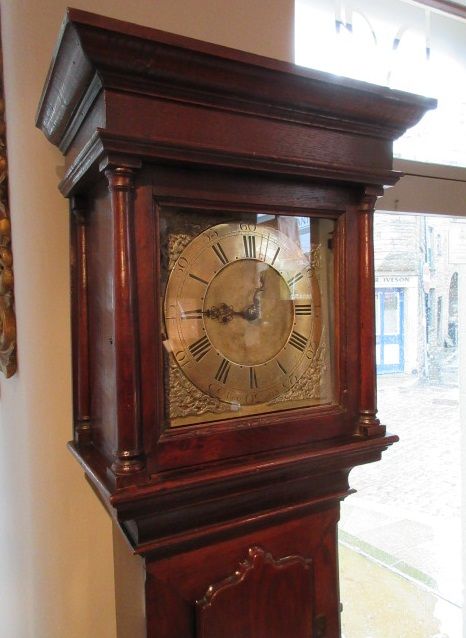 fig 1. VERY SMALL GEORGE II PERIOD COTTAGE LONGCASE CLOCK