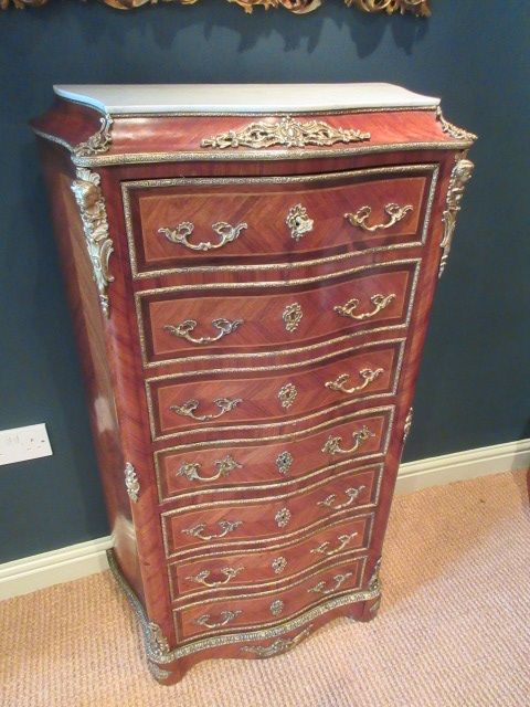 Stunning Early Victorian Walnut Secretaire Tallboy