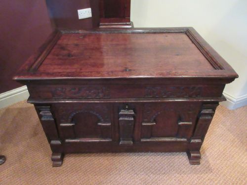 Stunning Charles II Period Oak Strong Box
