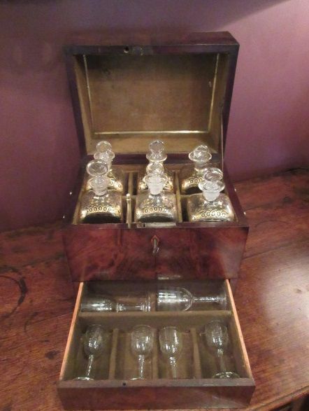 Fine Regency Period Flame Mahogany Decanter Box