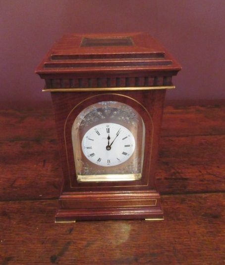 Fine 19th Century Brass Inlaid Library Clock