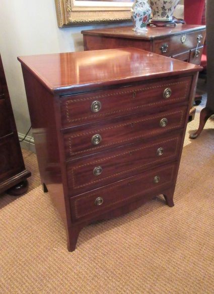 Small 19th Century Fruitwood Inlaid Chest