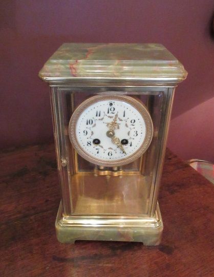 Top Quality 19th Century Onyx 'Four Glass' Clock