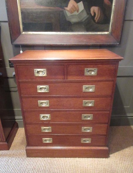 19th Century Polished Oak Campaign Style Chest