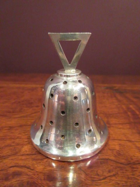 Rare Edwardian Silver Novelty Bell Pin Cushion