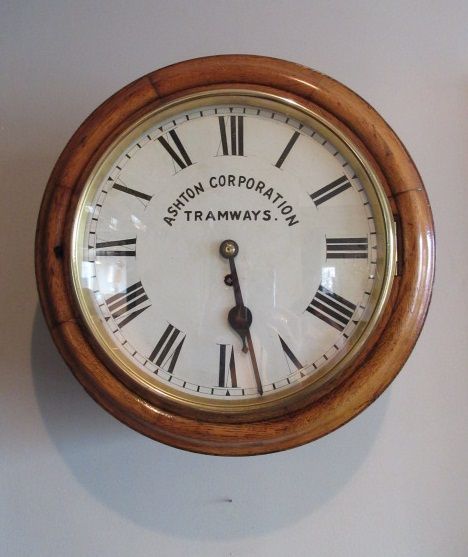 19th Century Fusee 'Ashton Tramways' Wallclock
