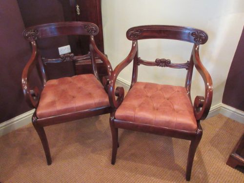 Superb Pair of Regency Period Carver Armchairs