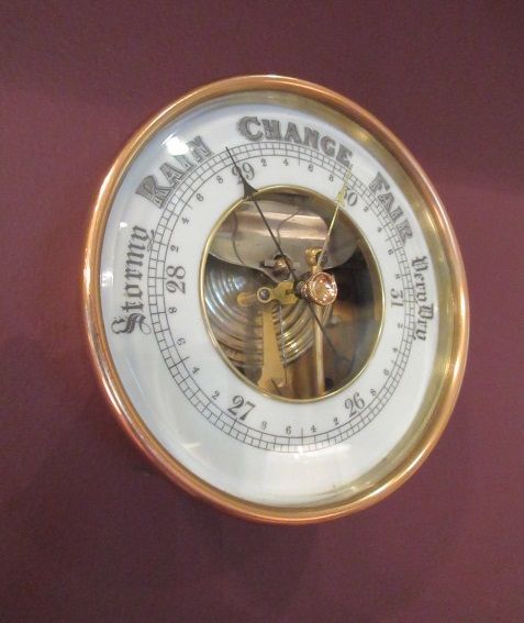 Mid Victorian Bronze Skeletonised Marine Barometer