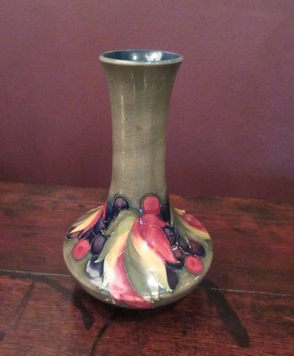 Moorcroft Leaf & Berries Squat Shaped Vase