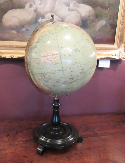 Impressive 1920'S Phillip's 14" Plaster Terrestrial Globe