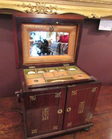 Early Victorian Rosewood Ladies Sewing & Jewel Casket