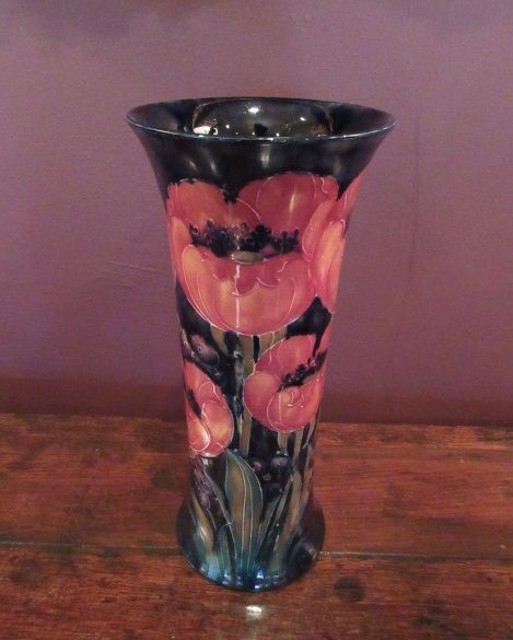 Early Moorcroft Big Poppy Flared Top Vase